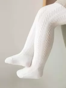 Bebé Medias con abertura - Blanco - Ver 1