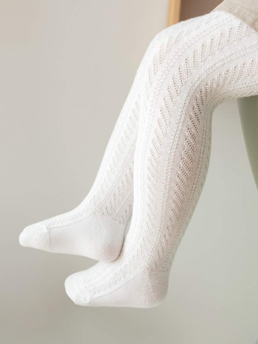Bebé Medias con abertura - Blanco - Ver 1