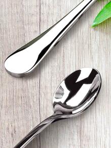 4 piezas Cuchara de acero inoxidable - Plateado - Ver 5