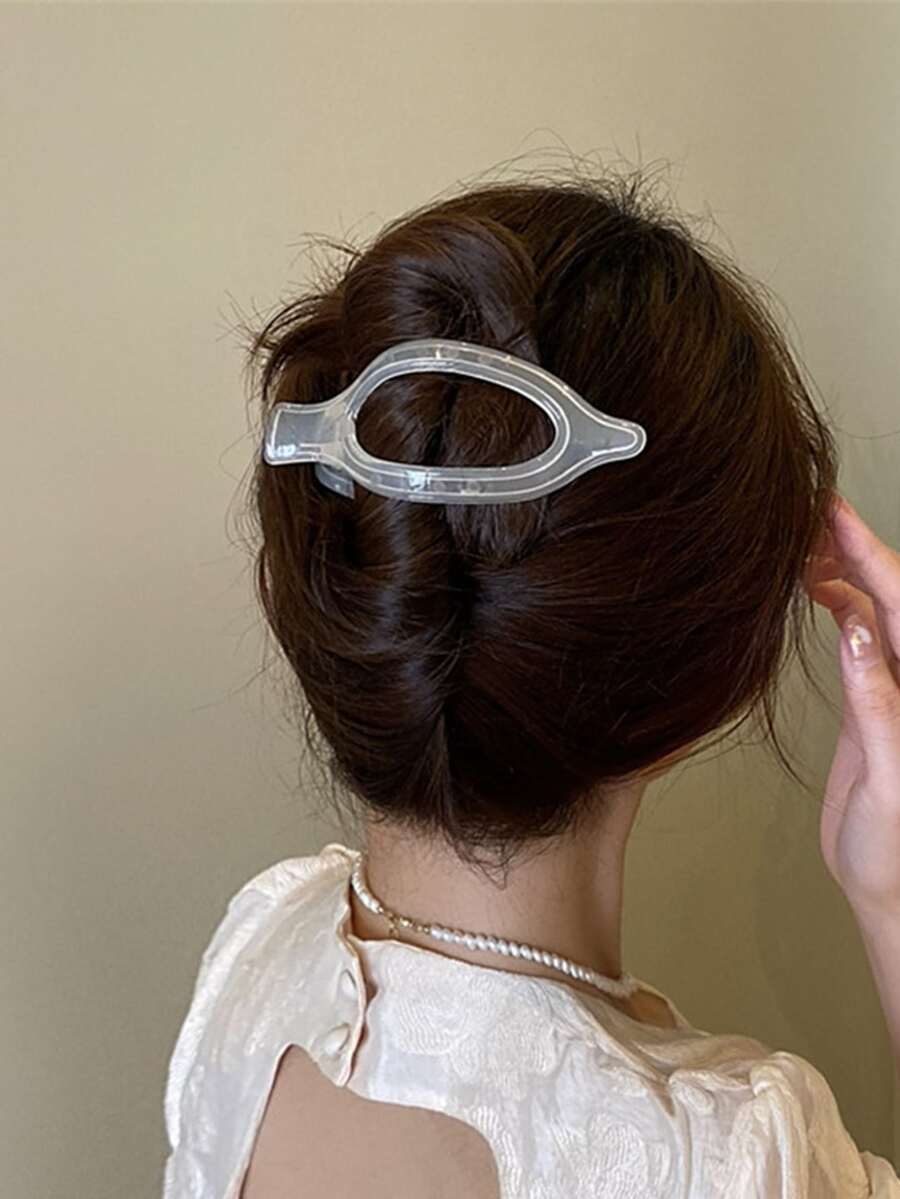 Solid Hair Clip - Beige - View 1