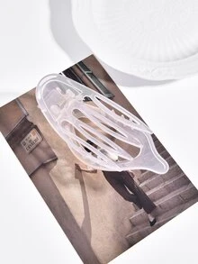 Solid Hair Clip - Beige - View 2