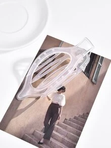 Solid Hair Clip - Beige - View 4