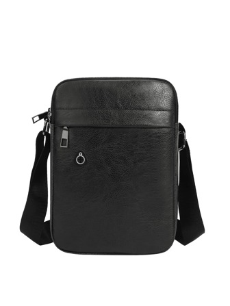 1pc Solid Color Fashionable Casual Backpack, PU Material, Zipper Closure, Casual Backpack, Suitable For Men, Daily Commute, Outing, Travel Pouch Festival