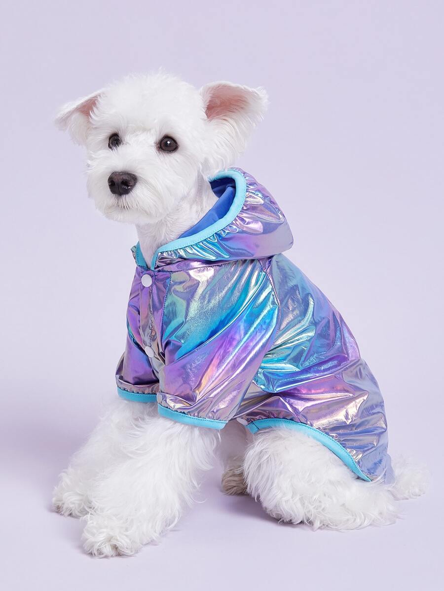 PETSIN Hooded Neon Pet Coat - Multicolor - View 1
