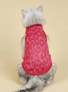 1 pieza Tank de mascota con estampado de leopardo - Multicolor - Ver 3