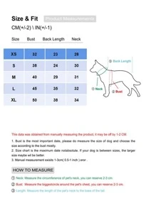 PETSIN Áo choàng cho thú cưng Monogram phản quang - Đỏ - Xem 6