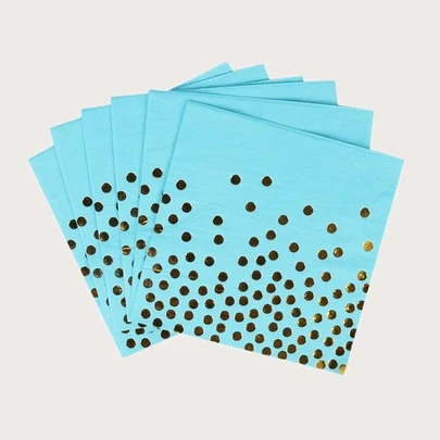 10入組波點圖案餐巾紙