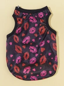 Tank de mascota con estampado de labio - Multicolor - Ver 1
