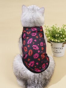 Tank de mascota con estampado de labio - Multicolor - Ver 5