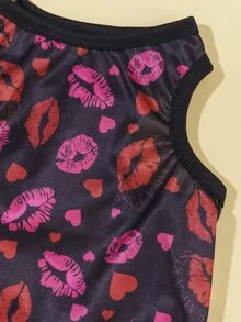 Tank de mascota con estampado de labio - Multicolor - Ver 6