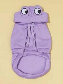 青蛙設計寵物連帽衫 - 淡紫色 - 查看 2