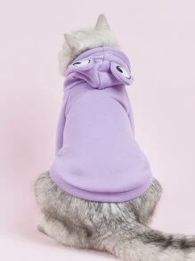 青蛙設計寵物連帽衫 - 淡紫色 - 查看 4