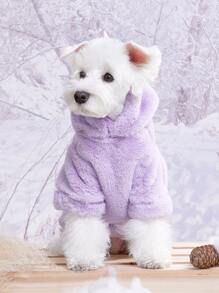 PETSIN 1入組恐龍鉚釘裝飾寵物連帽衫 - 紫色 - 查看 5