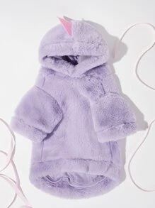 PETSIN 1入組恐龍鉚釘裝飾寵物連帽衫 - 紫色 - 查看 7