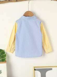 Toddler Girls Colour Block Striped Blouse - Multicolor - View 2
