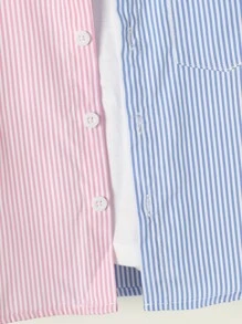 Toddler Girls Colour Block Striped Blouse - Multicolor - View 4