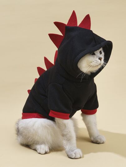1 pezzo Felpa con cappuccio per animali domestici design dinosauro