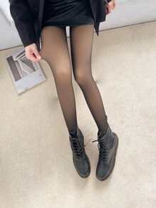 Quần bó trơn tối giản - màu đen - Xem 2