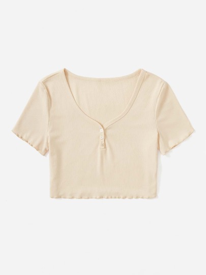 Camiseta ribete en forma de lechuga de canalé