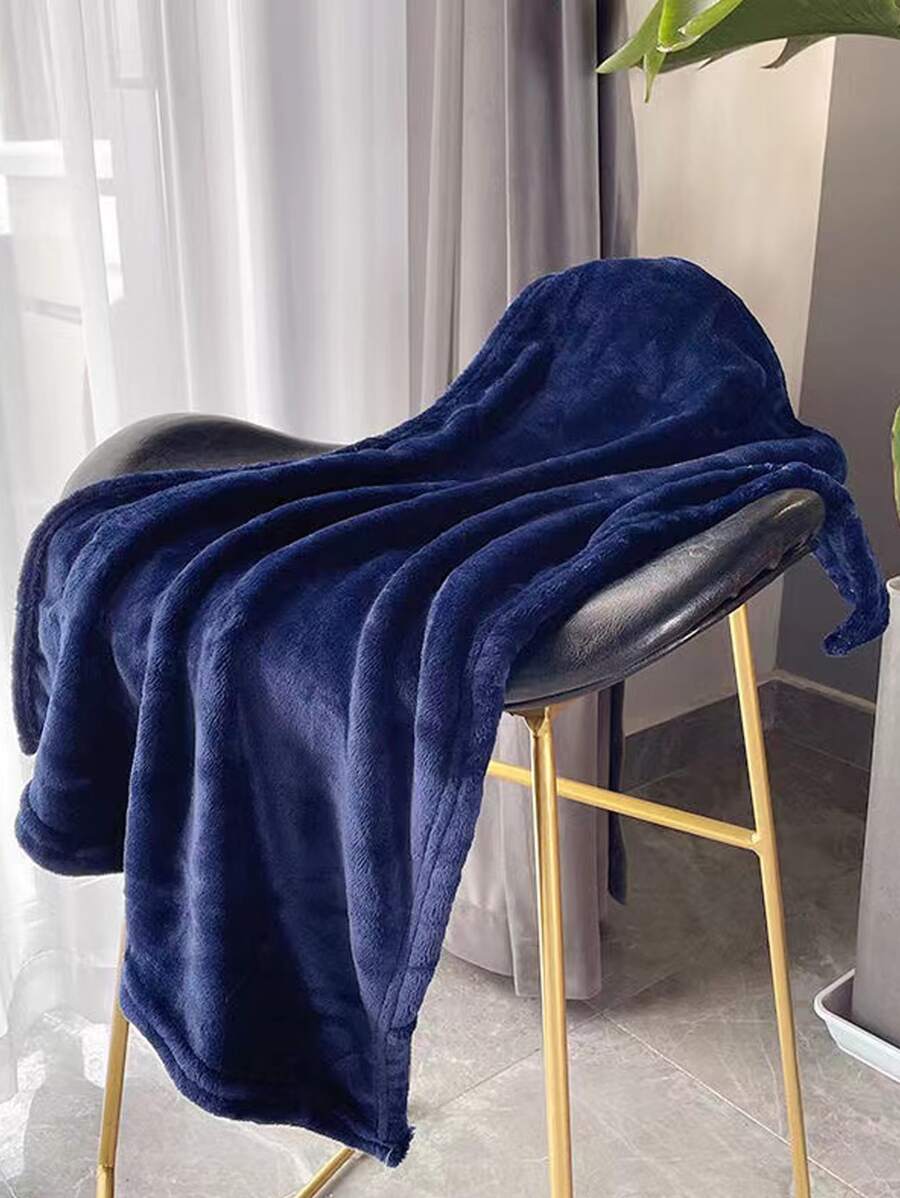 1入組素色顏色毯子 - 藏蓝色 - 查看 1