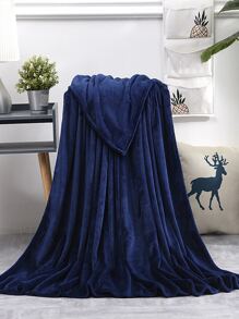 1入組素色顏色毯子 - 藏蓝色 - 查看 3