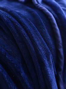 1入組素色顏色毯子 - 藏蓝色 - 查看 4