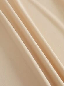 SHEIN Essnce Solid Round Neck Tee - Apricot - View 4