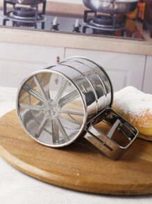 1pc Small Sifter, Stainless Steel Handheld Flour Sieve For Baking - Silver - View 8
