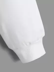 SHEIN 袋鼠口袋青少年男孩休閒連帽衫，適合春季和秋季日常穿著