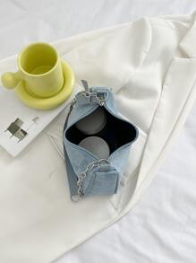 Floral Pattern Chain Decor Bag