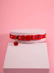 5pcs Random Color Paw Print Pet Collar - Multicolor - View 3