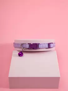 5pcs Plaid Print Pet Collar - Multicolor - View 3