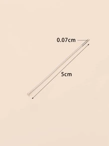 200 Chiếc Đầu Dẹt Chân Cho DIY Trang Sức Làm Bông Tai Vòng Cổ Mặt Dây Chuyền Phụ Kiện - Bạc - Xem 3