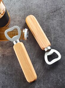 4pcs Wooden Beer Opener,Bottle Opener,Beer,Can Opener - Beige - View 2