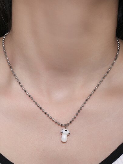 Fairycore Mushroom Pendant Necklace