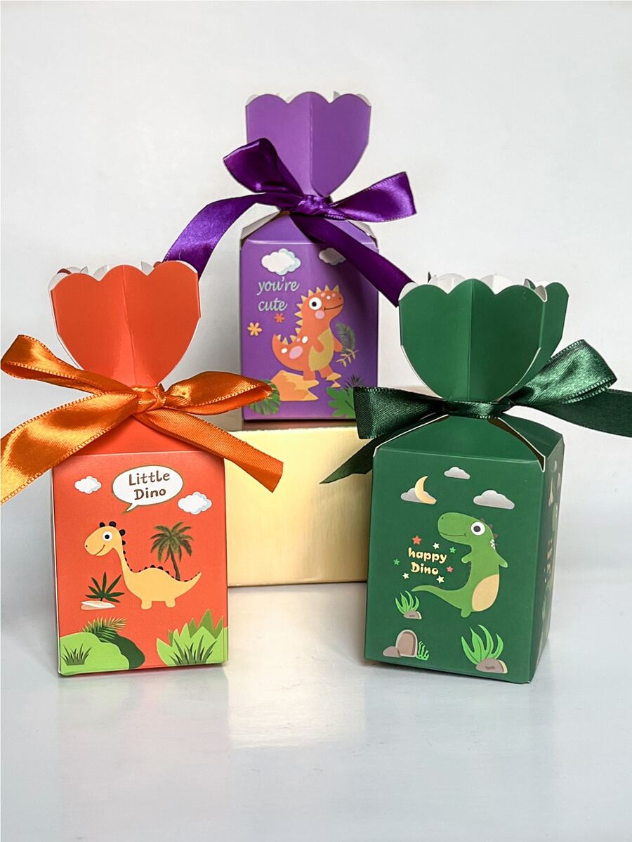 9入組恐龍圖案隨機禮物盒 - 彩色 - 查看 1