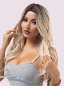 長款卷人造假髮 - 彩色 - 查看 1