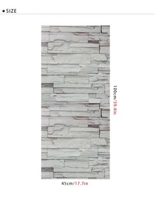 1入組磚塊圖案牆紙 - 彩色 - 查看 3