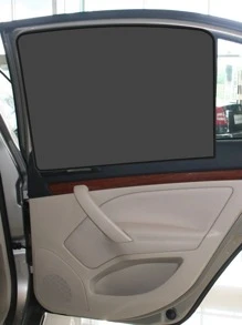 1pc Magnetic Car Side Window Sun Shade, Car Sun Shade - Black - View 1