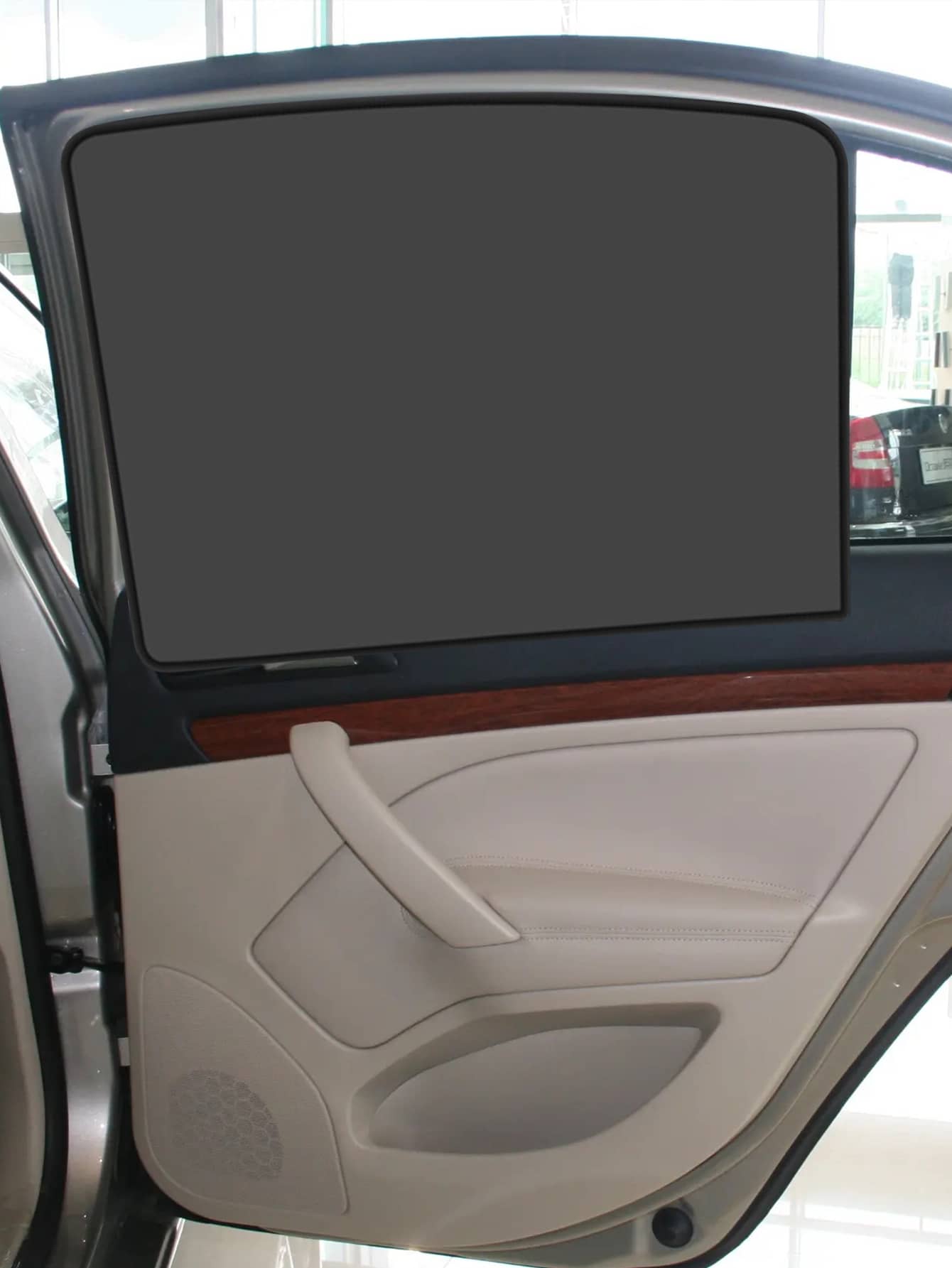 1pc Magnetic Car Side Window Sun Shade, Car Sun Shade - Black - View 1