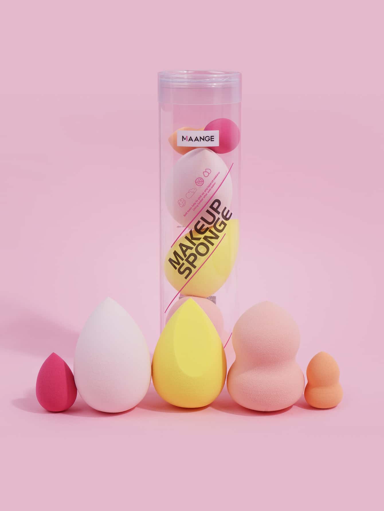 5入組化妝粉撲套裝 - 彩色 - 查看 1