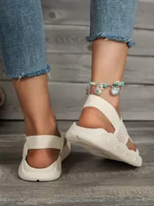 Hollow Out Slingback Sport Sandals - Beige - View 2