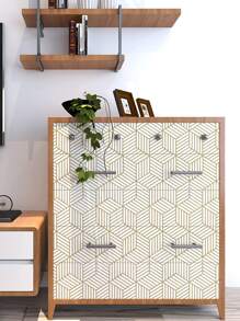 1卷 PVC 墙纸，现代几何图案墙壁胶卷，适用于家庭，翻新贴纸剥离墙板，墙纸，壁纸，春季装饰品让您的家焕然一新，拉玛装饰贴纸 - 彩色 - 查看 6