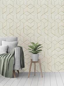 1卷 PVC 墙纸，现代几何图案墙壁胶卷，适用于家庭，翻新贴纸剥离墙板，墙纸，壁纸，春季装饰品让您的家焕然一新，拉玛装饰贴纸 - 彩色 - 查看 4