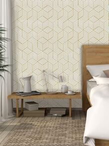 1卷 PVC 墙纸，现代几何图案墙壁胶卷，适用于家庭，翻新贴纸剥离墙板，墙纸，壁纸，春季装饰品让您的家焕然一新，拉玛装饰贴纸 - 彩色 - 查看 2