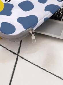 1pc 14 Inch Smile Face Pattern Laptop Bag - Multicolor - View 4