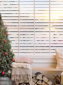 1pc 1M Striped Pattern Window Decorative Film, Silver Frosted Glass Sticker, Glue Free Static Window Decorations For Bedroom, Stickers, Wall Decal, Vinyl Decal For Home Decorations, Spring Decoration Items Refresh Your Home, Festival Decoration Stickers Gifts Birthday Graduation - Silver - View 6