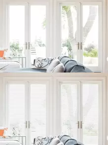 1pc 1M Striped Pattern Window Decorative Film, Silver Frosted Glass Sticker, Glue Free Static Window Decorations For Bedroom, Stickers, Wall Decal, Vinyl Decal For Home Decorations, Spring Decoration Items Refresh Your Home, Festival Decoration Stickers Gifts Birthday Graduation - Silver - View 4