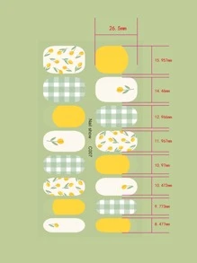 Beauty Sticker 1 tờ hoa văn nghệ thuật móng tay nhãn dán & 1 cái móng tay tệp - Nhiều màu - Xem 5