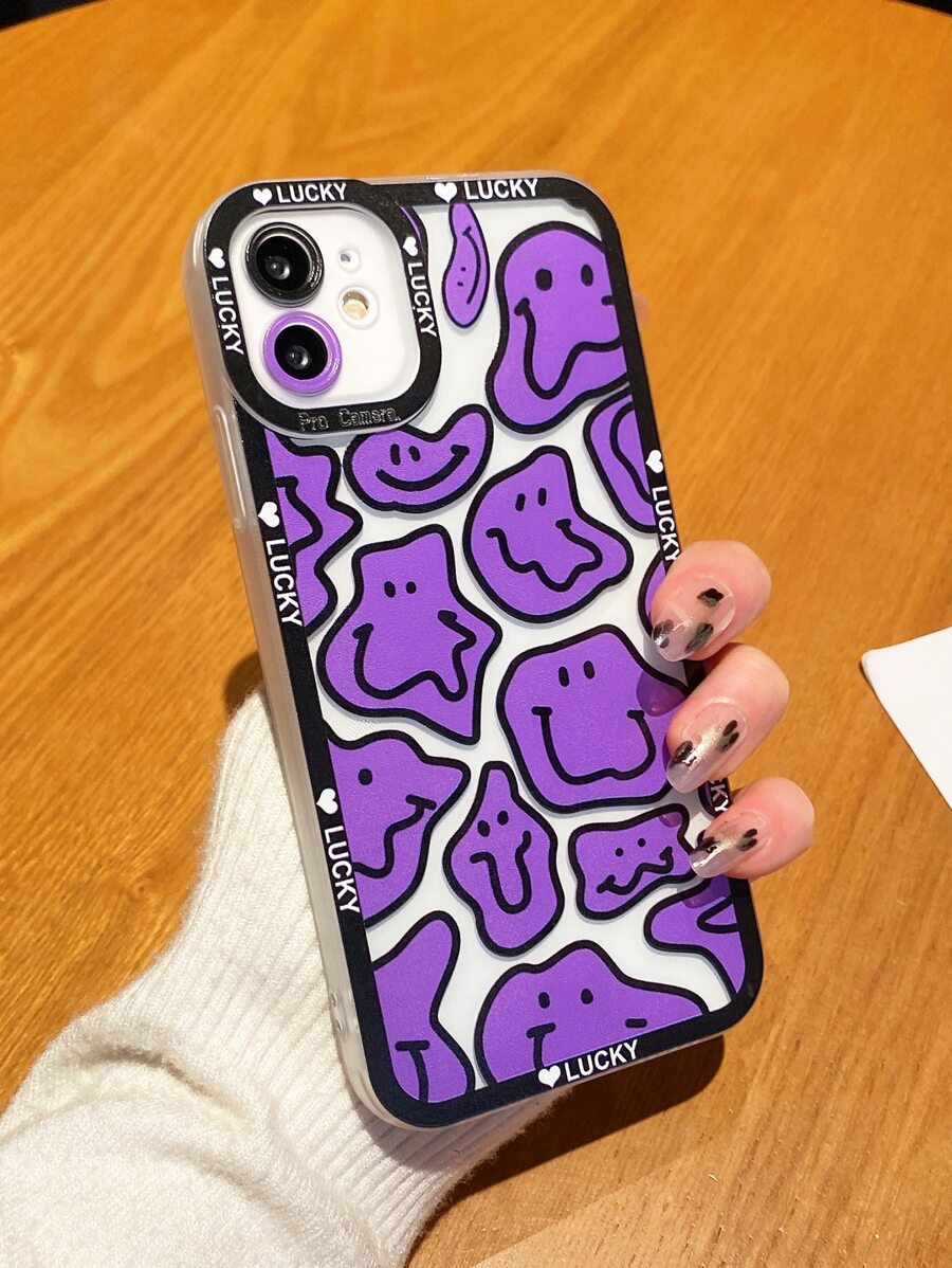 卡通臉透明手機殼 - 彩色 - 查看 1